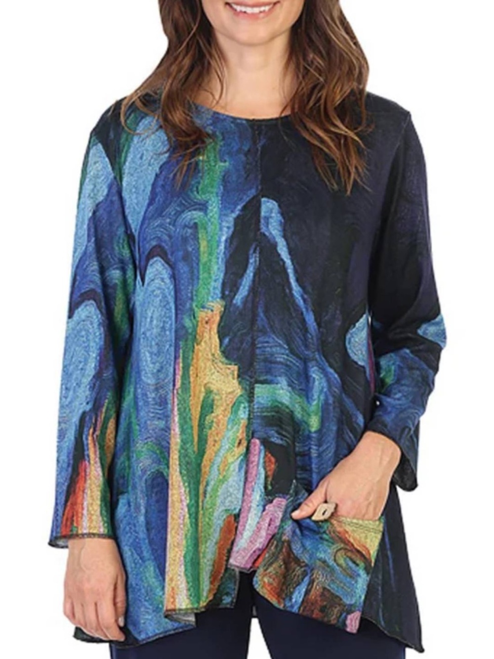 Jess & Jane Layla French Brushed Knit Long-Sleeve Women's Top